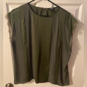 Express Army Green Women’s Top - Large